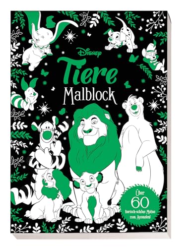 Disney Tiere: Malblock: über 60 tierisch-schöne Motive zum Ausmalen!: Block mit Folienprägung von Panini Verlags GmbH